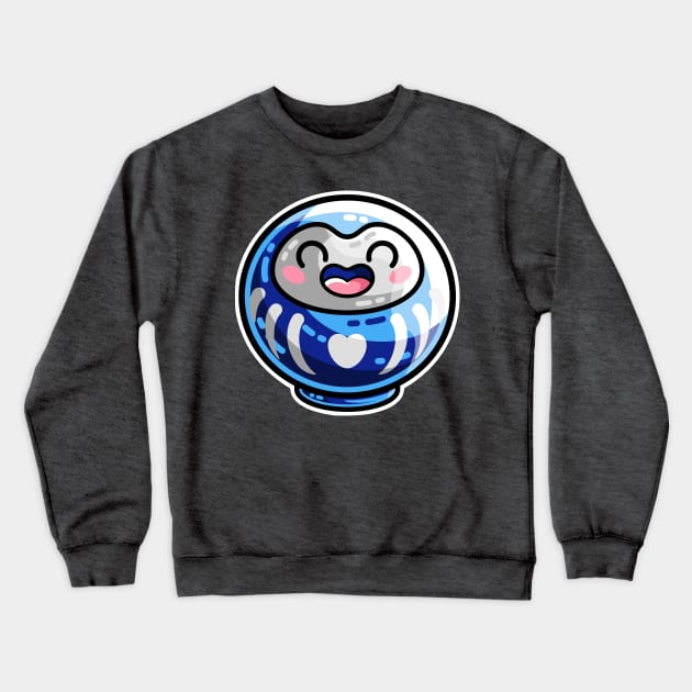 Kawaii Cute Japanese Daruma Doll Crewneck Sweatshirt by freeves